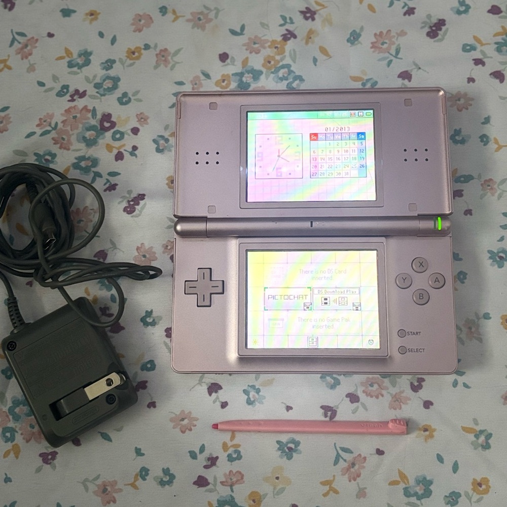 Nintendo Pink Handheld Console Dual Screen